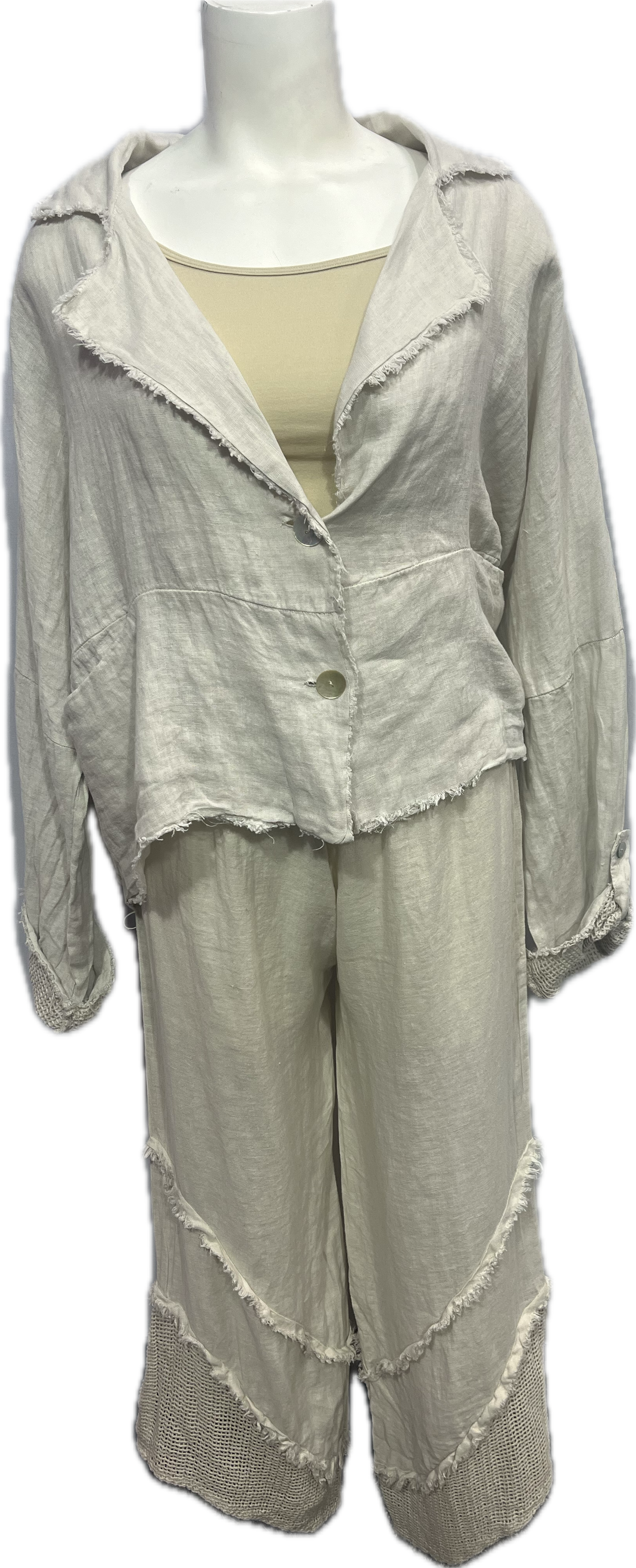 Crotched Linen Jacket