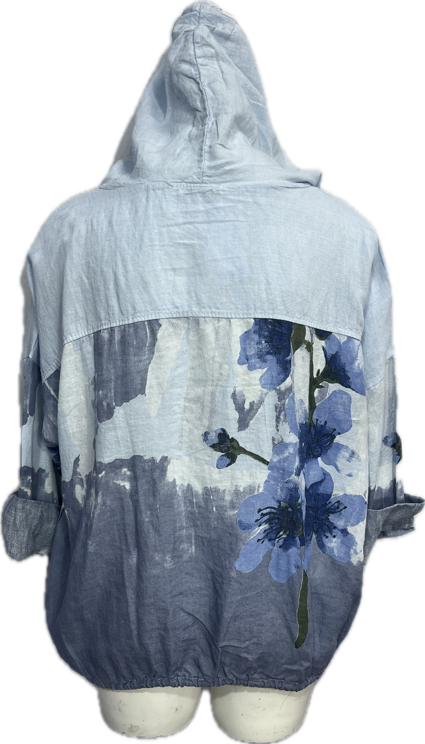 Floral Zip Hoodie