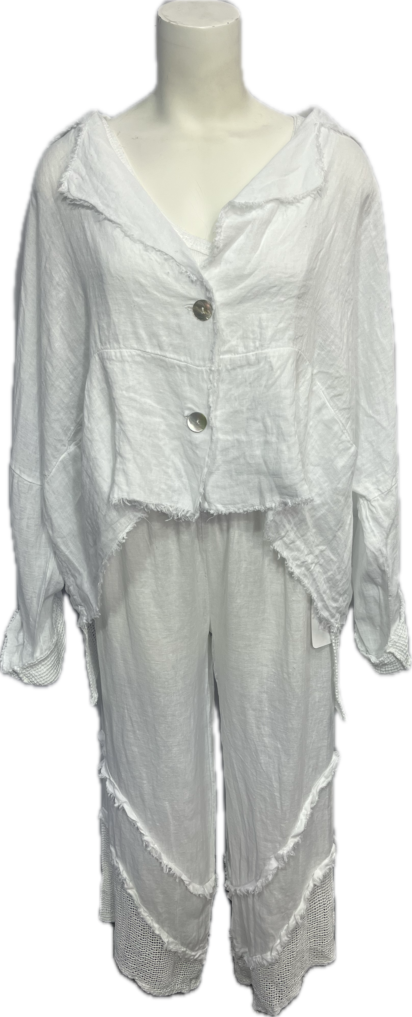 Crotched Linen Jacket