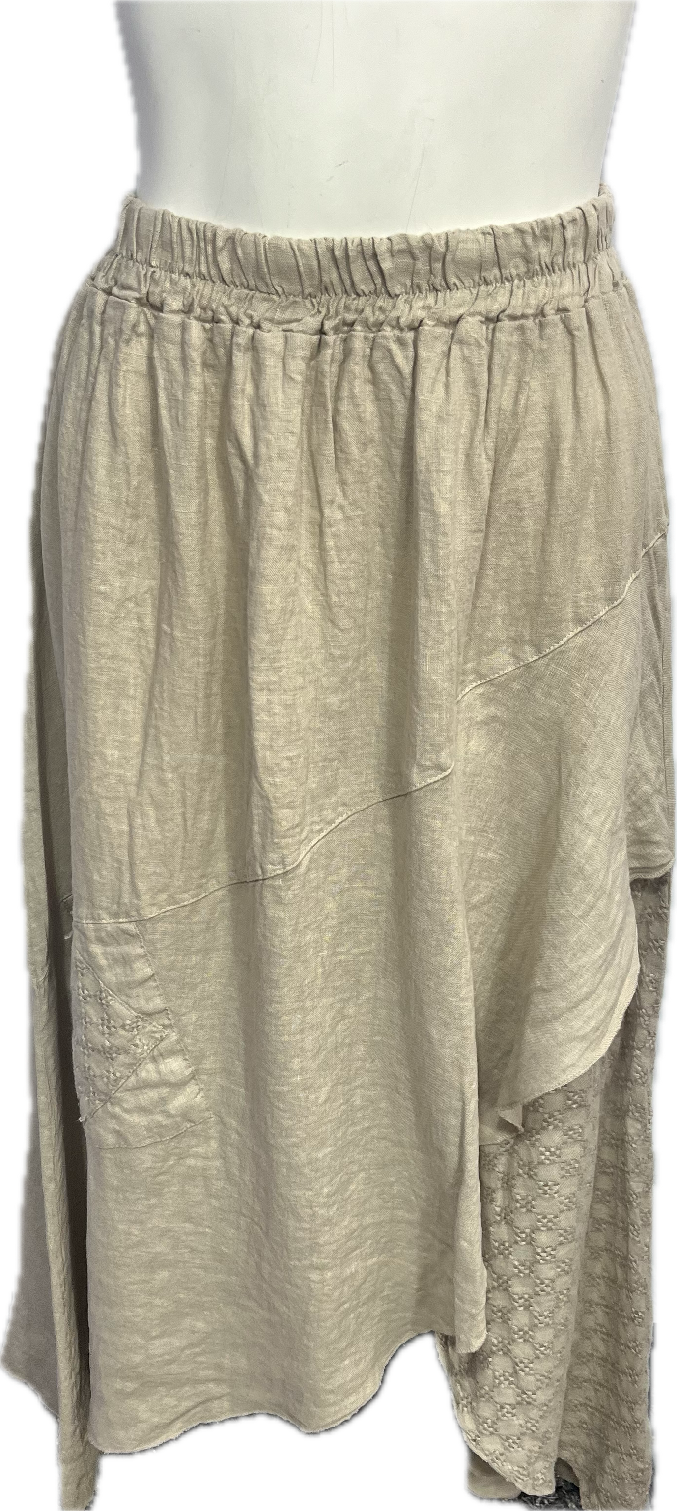 Linen Embroidered Skirt