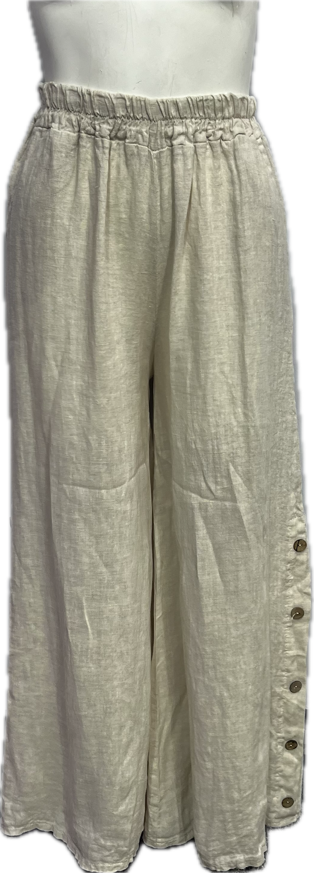 Linen Button Pants