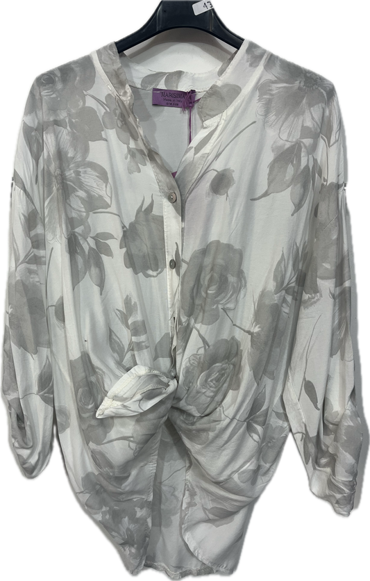 Floral Tie-Front Top