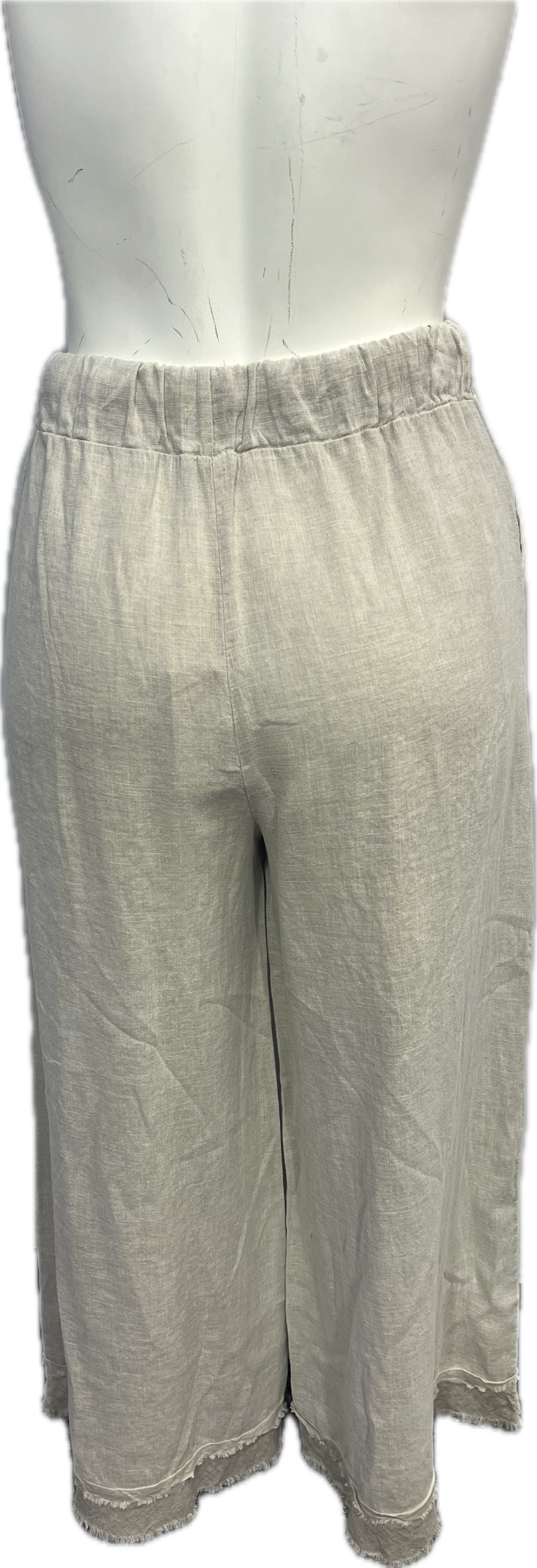 Linen/Rayon Ruffled Pants