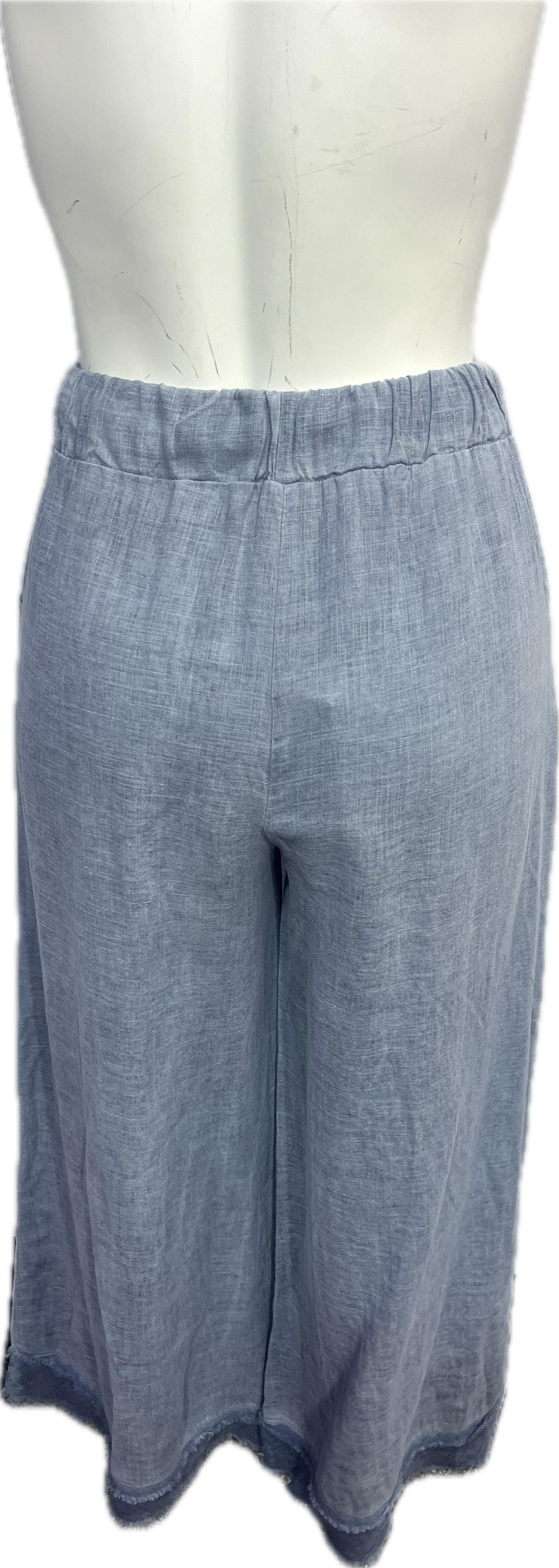 Linen/Rayon Ruffled Pants