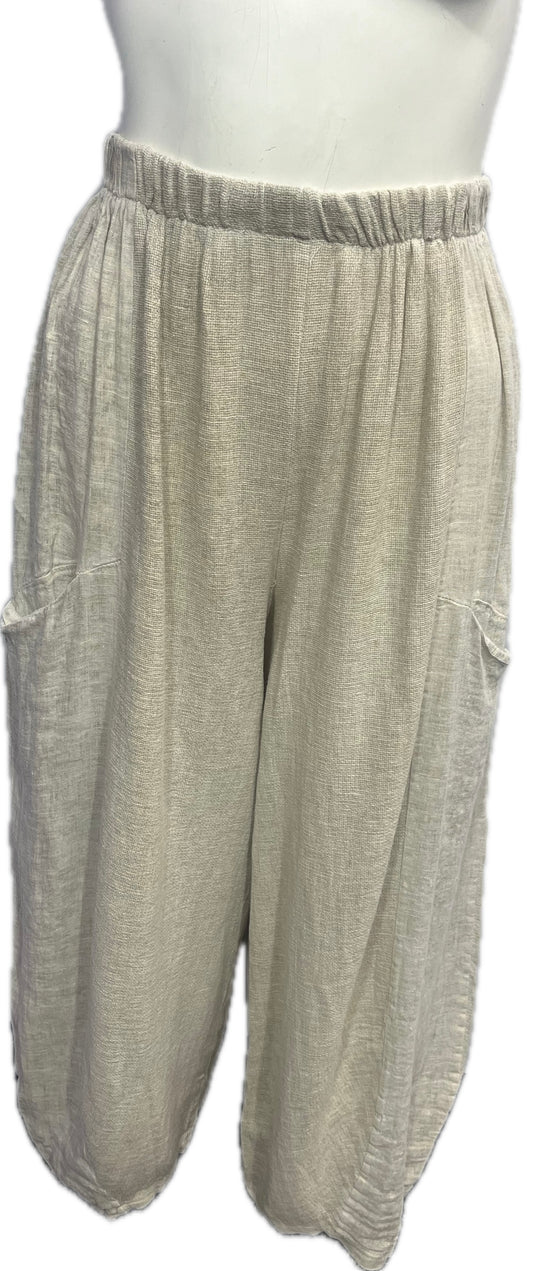 Gauze/Linen Gaucho Pant