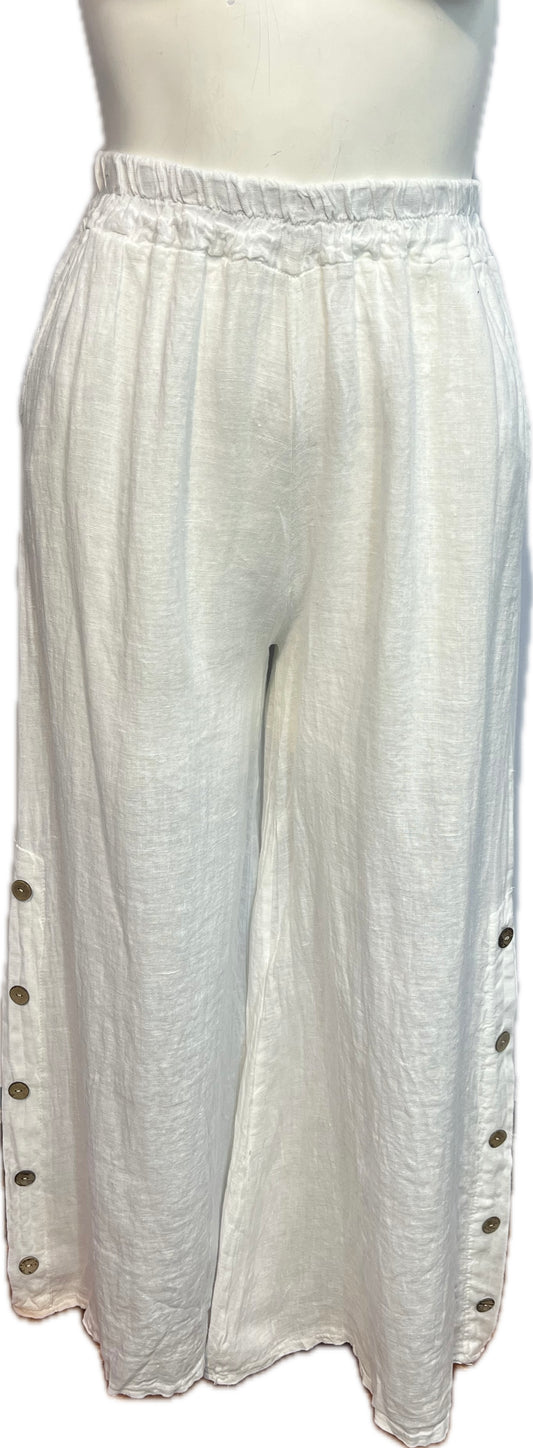 Linen Button Pants