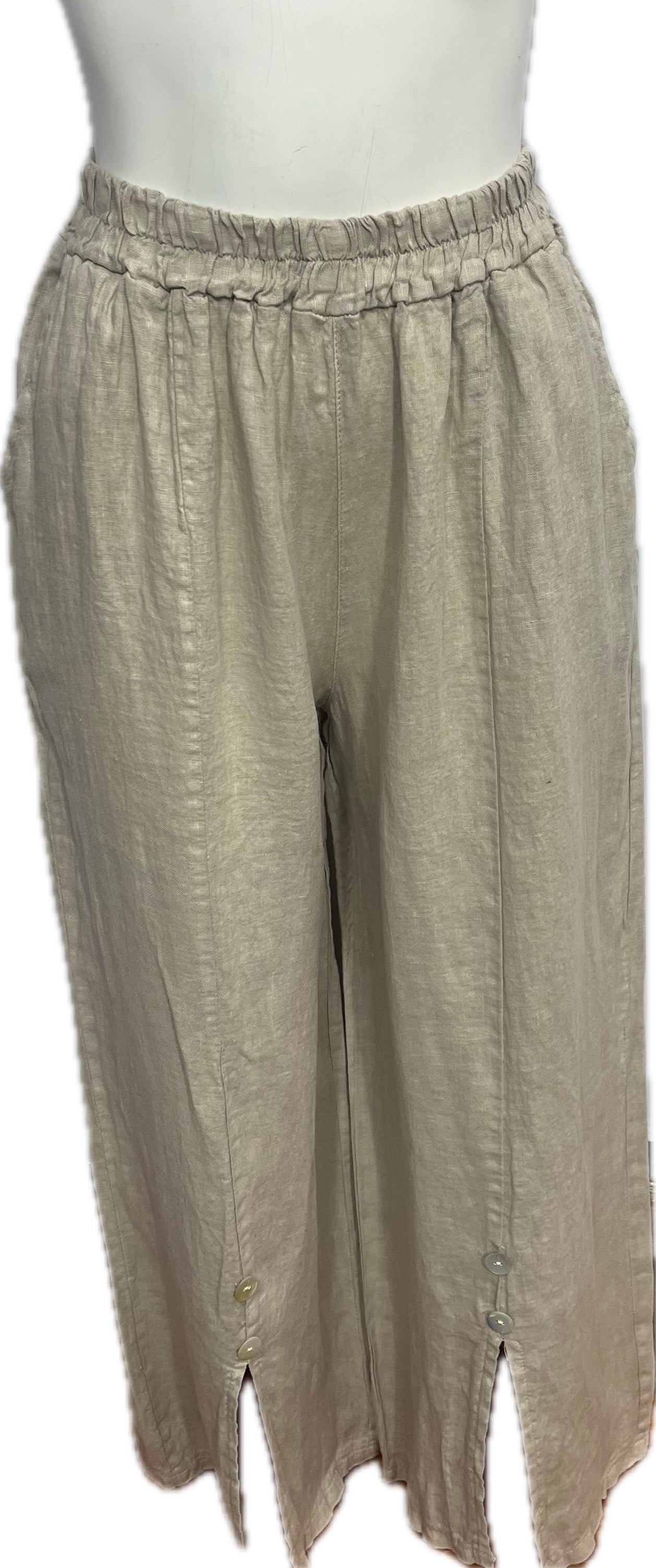 Linen Button Pants