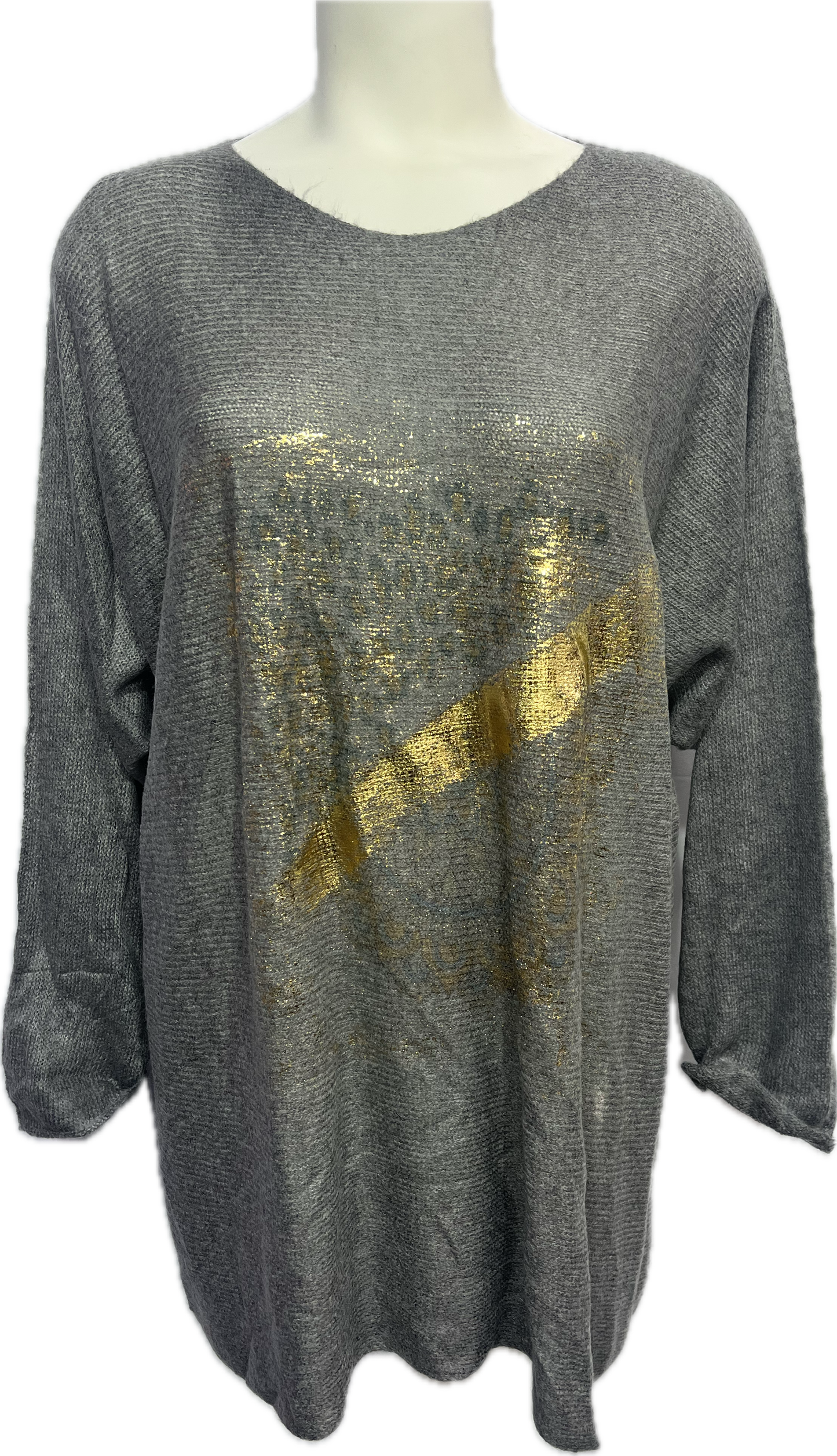 Gold Foil Cheetah Print Top