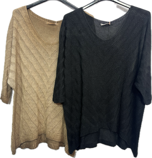 Modal/Viscose Knit Sweater Camel