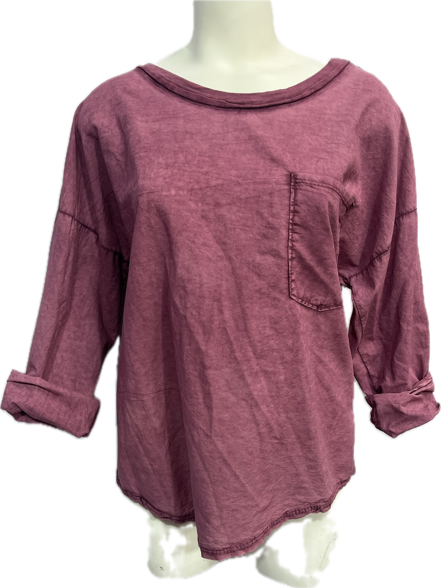 Cotton Top With Pocket And Shoulder Buttons