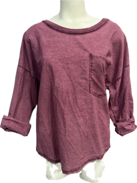 Cotton Top With Pocket And Shoulder Buttons