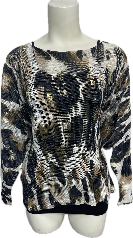 Rain Leopard mesh top