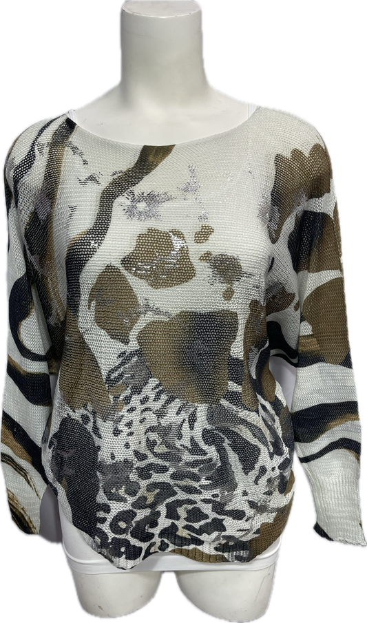 Leopard Trail Mesh Top