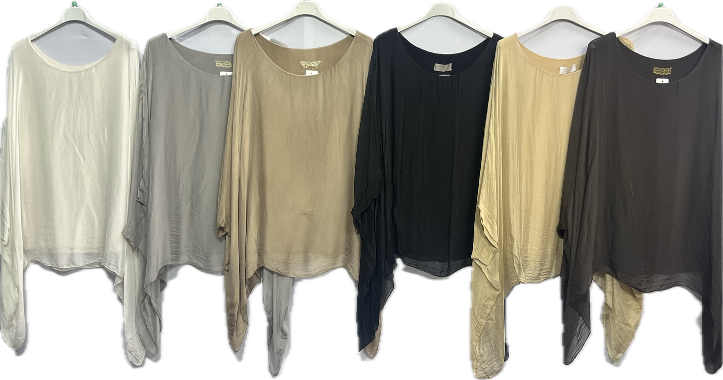 Solid Silk Tops