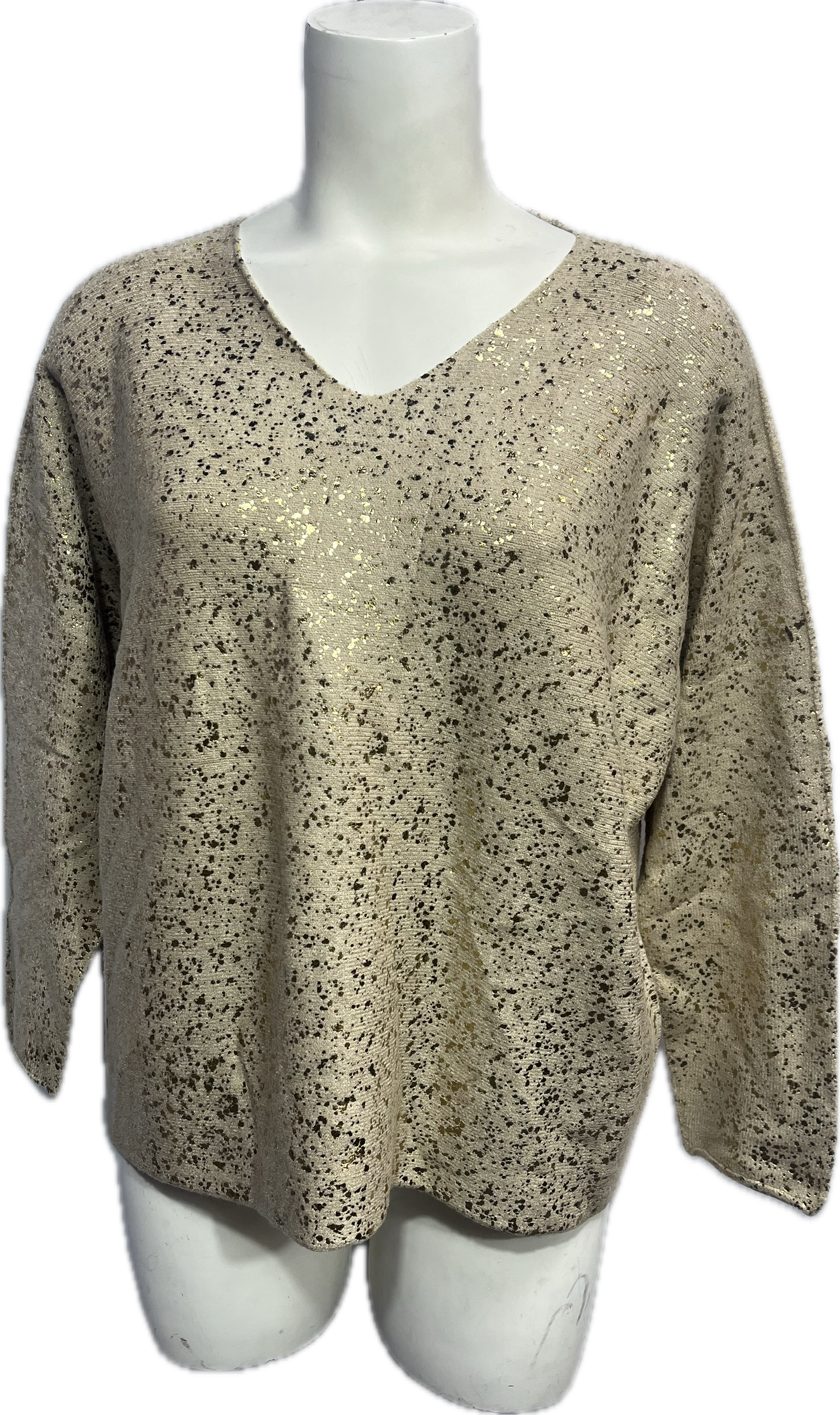 Abstract Gold Foil Sweater