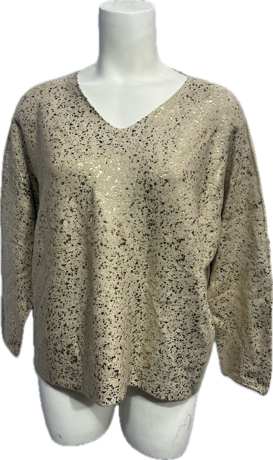 Abstract Gold Foil Sweater