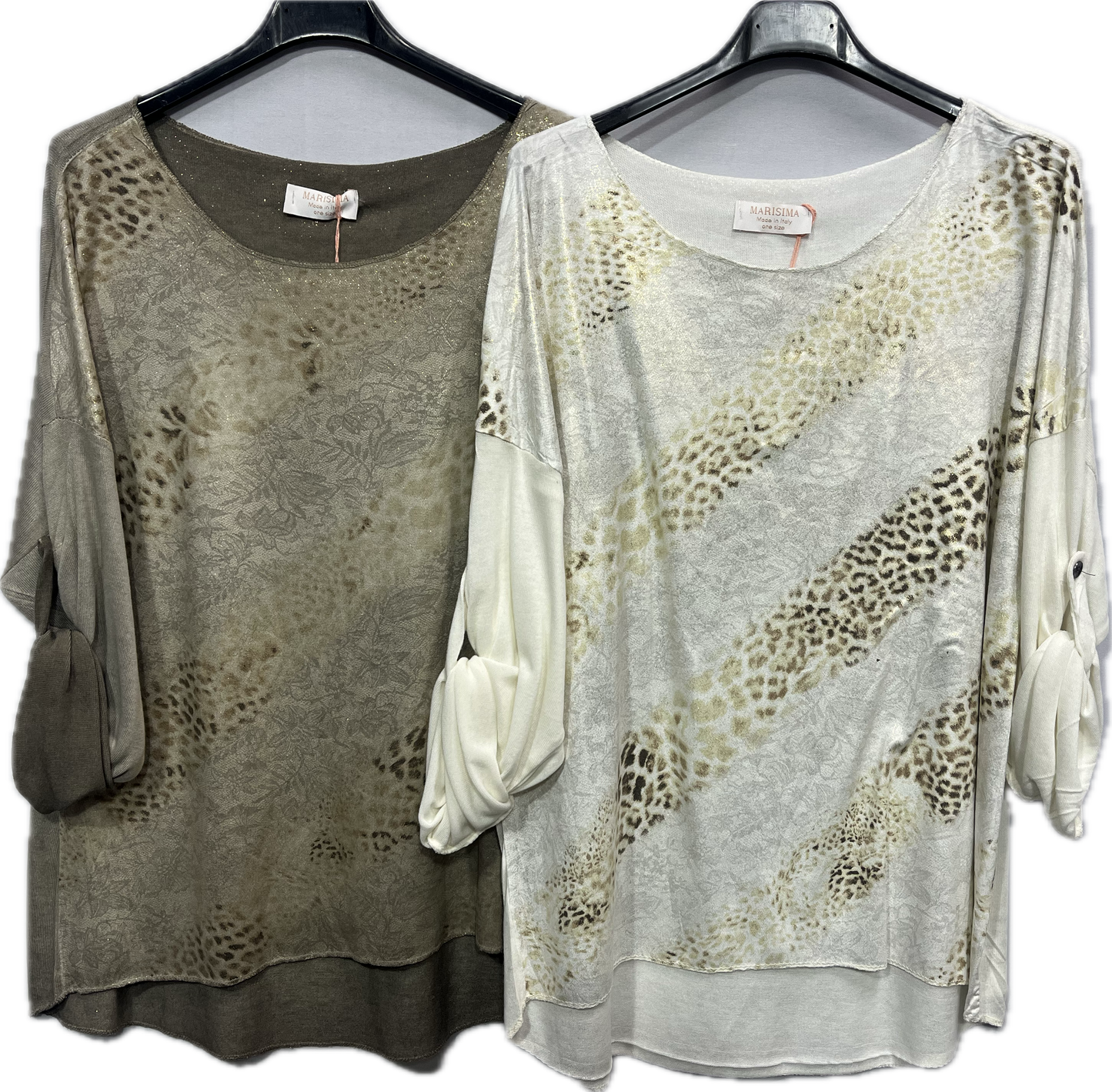 Leopard Gold Foil Print Top