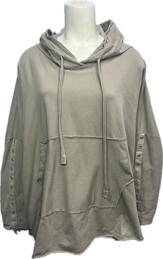 French Terry Hoodie with Grommet holes