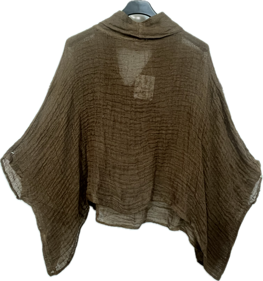 Linen Cowl Neck Top