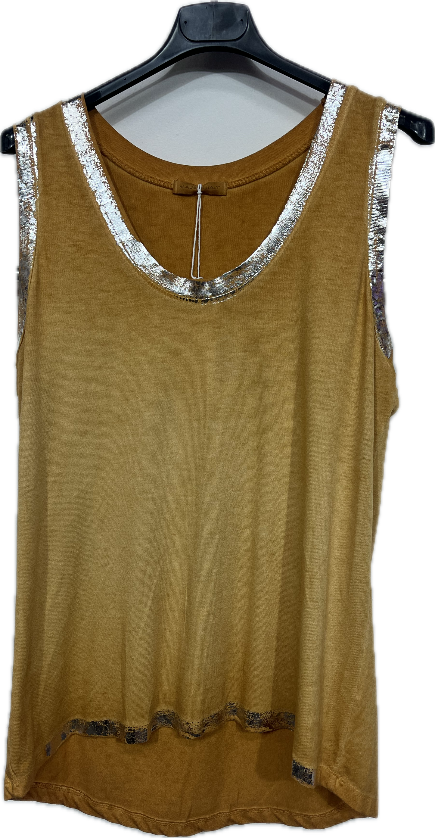 Silver Foil Tank Top