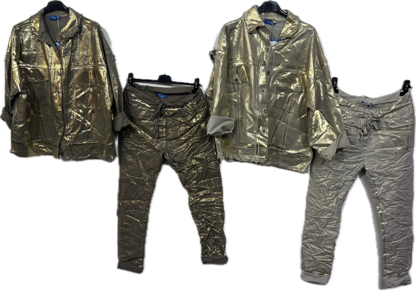 Button Down Jacket with Gold Foil