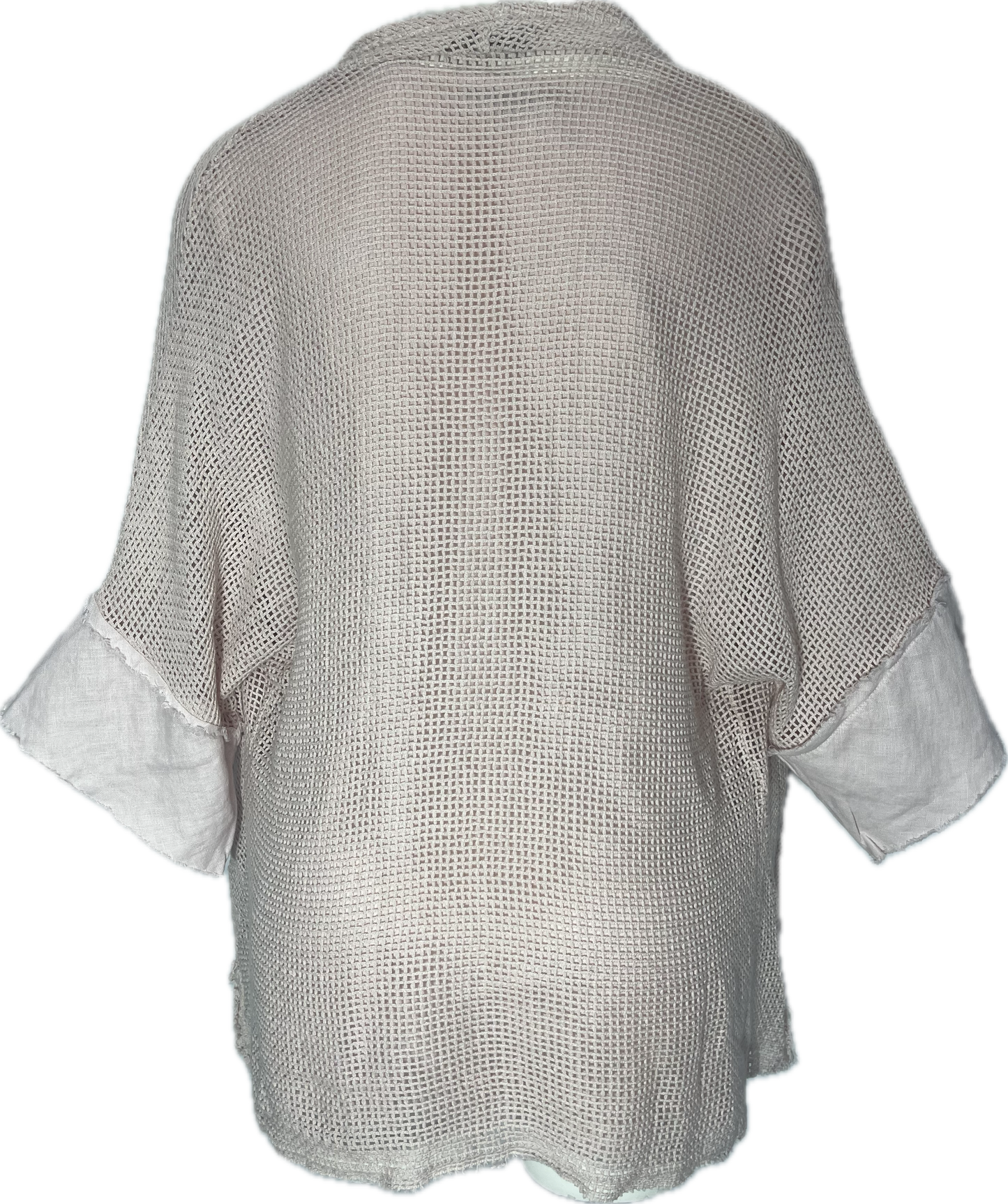 Linen/Cotton Crochet Cardigan