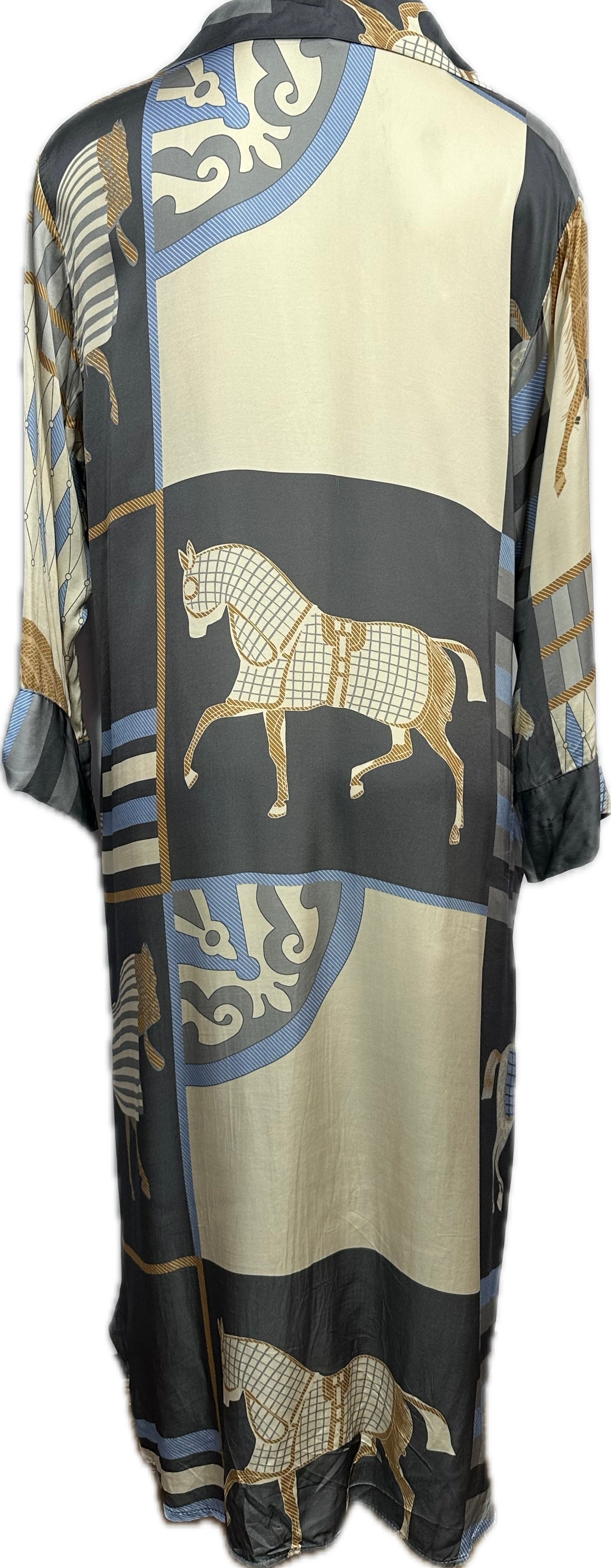 Abstract Horse Silk Dress