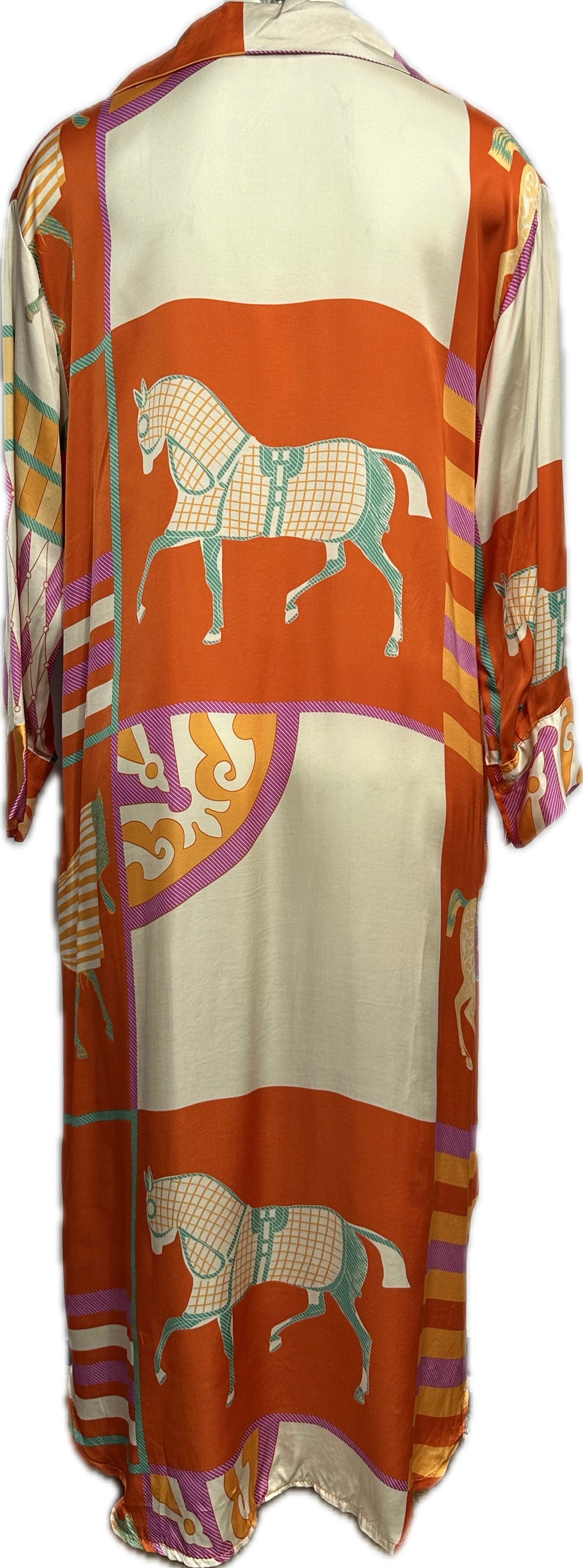 Abstract Horse Silk Dress