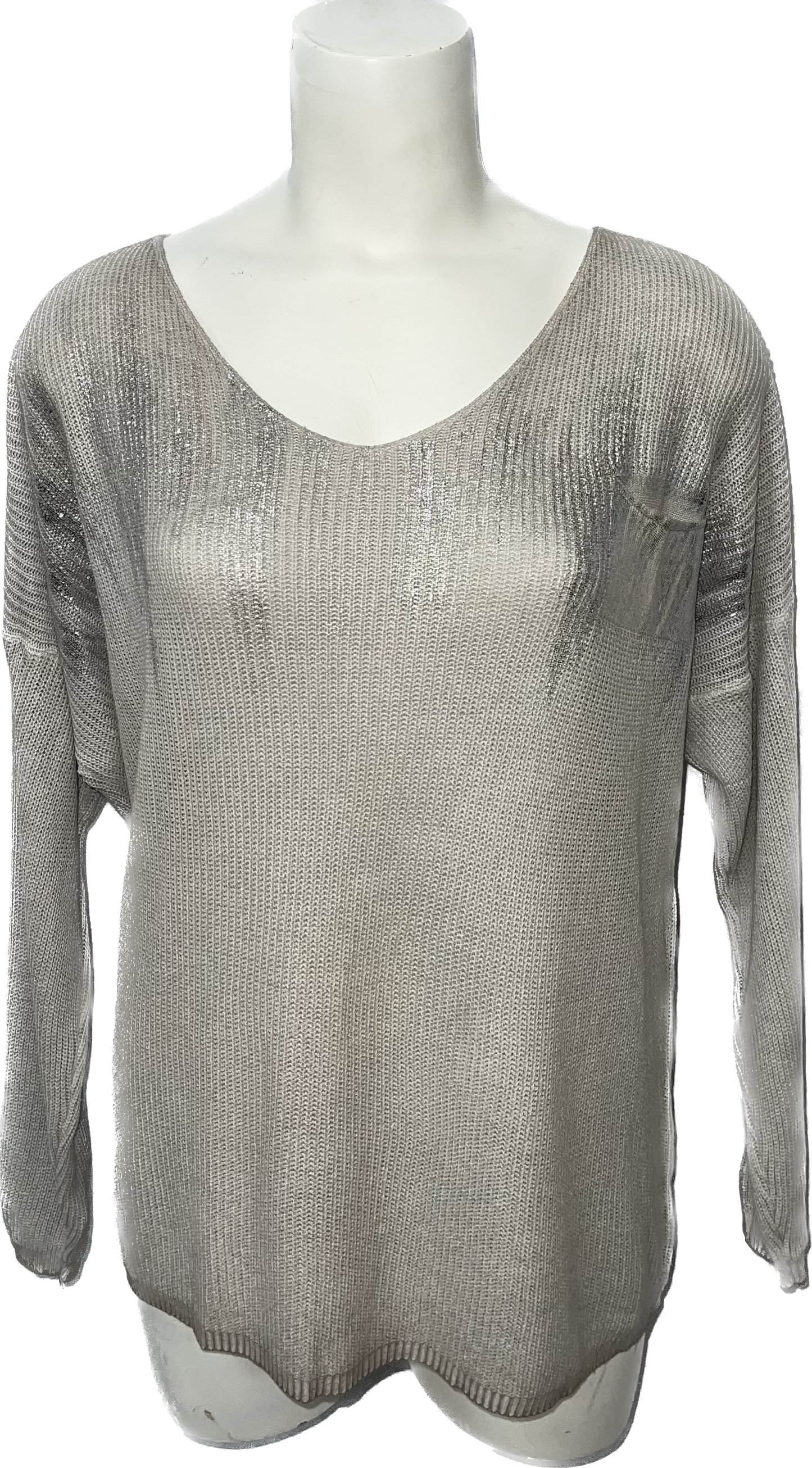 Novelty Sweater with Silver Foil