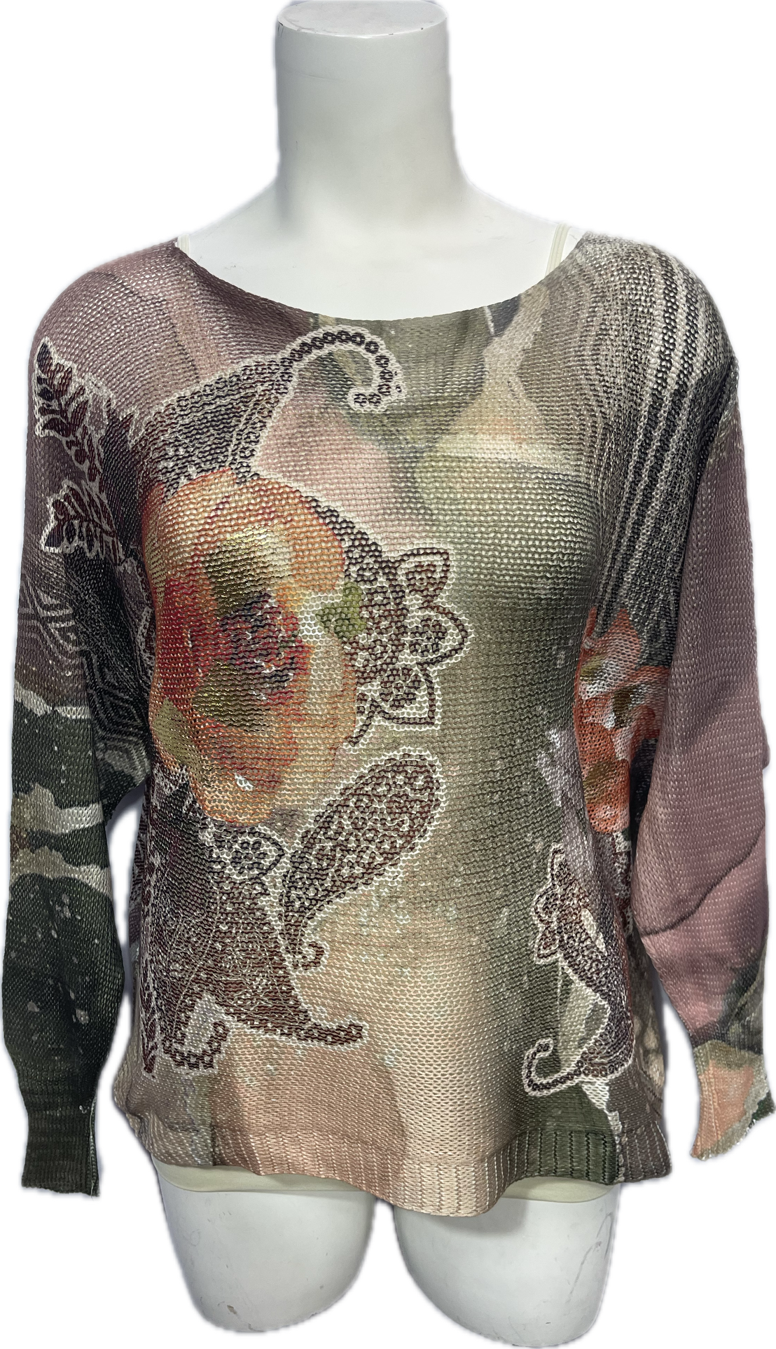 Flower Paisley mesh top