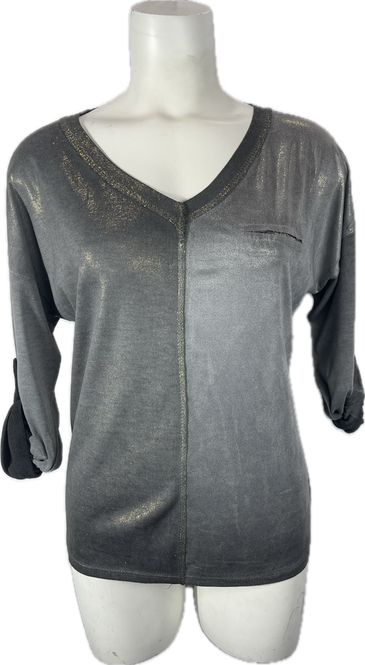 Novelty Top with Gold Foil