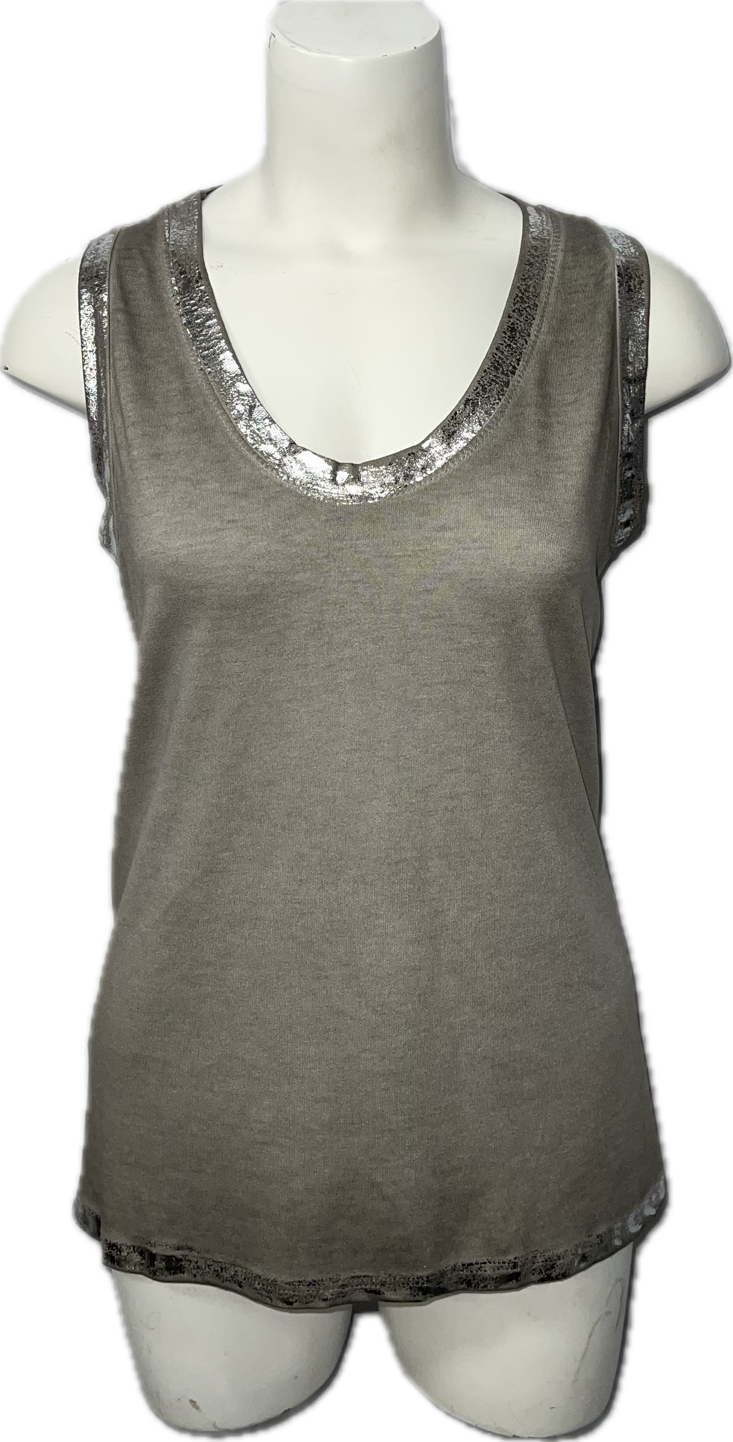 Tank Top with Silver Foil