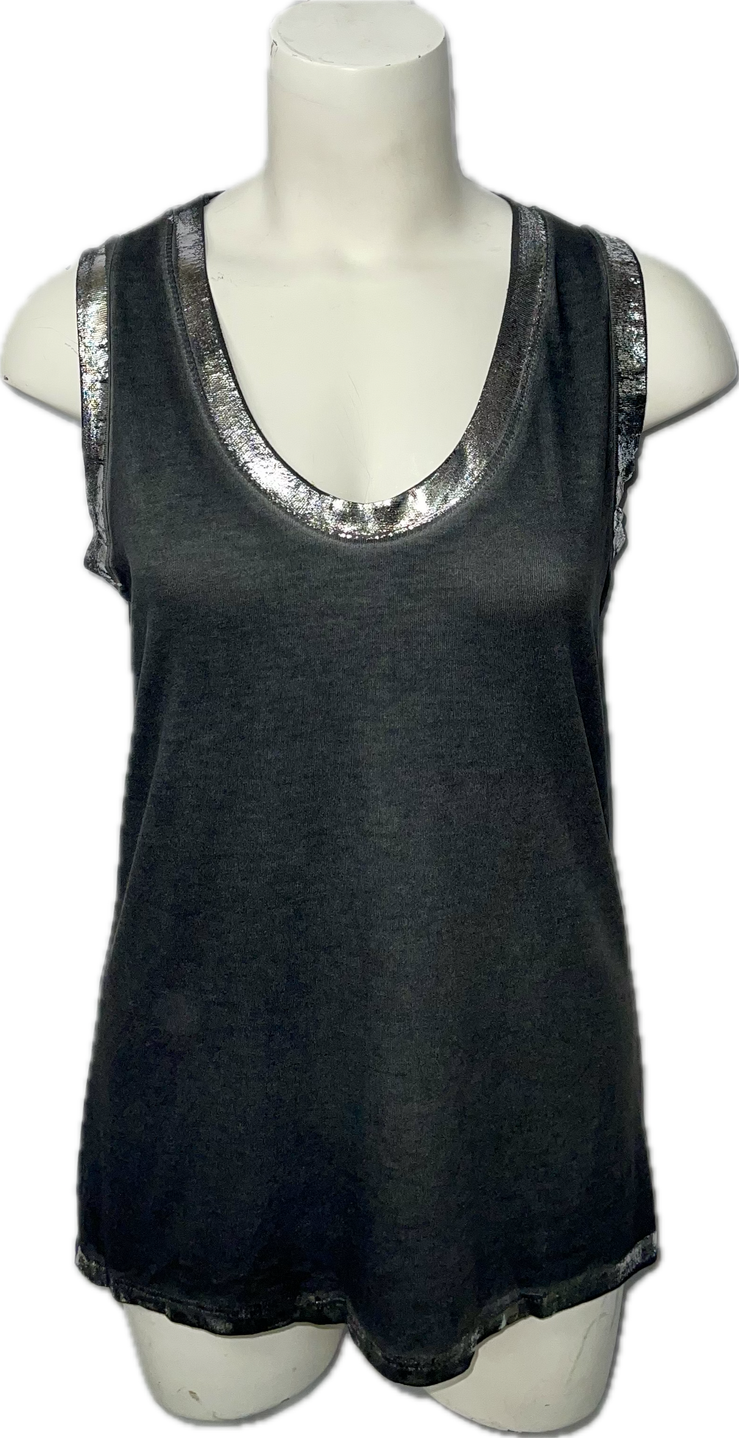 Tank Top with Silver Foil