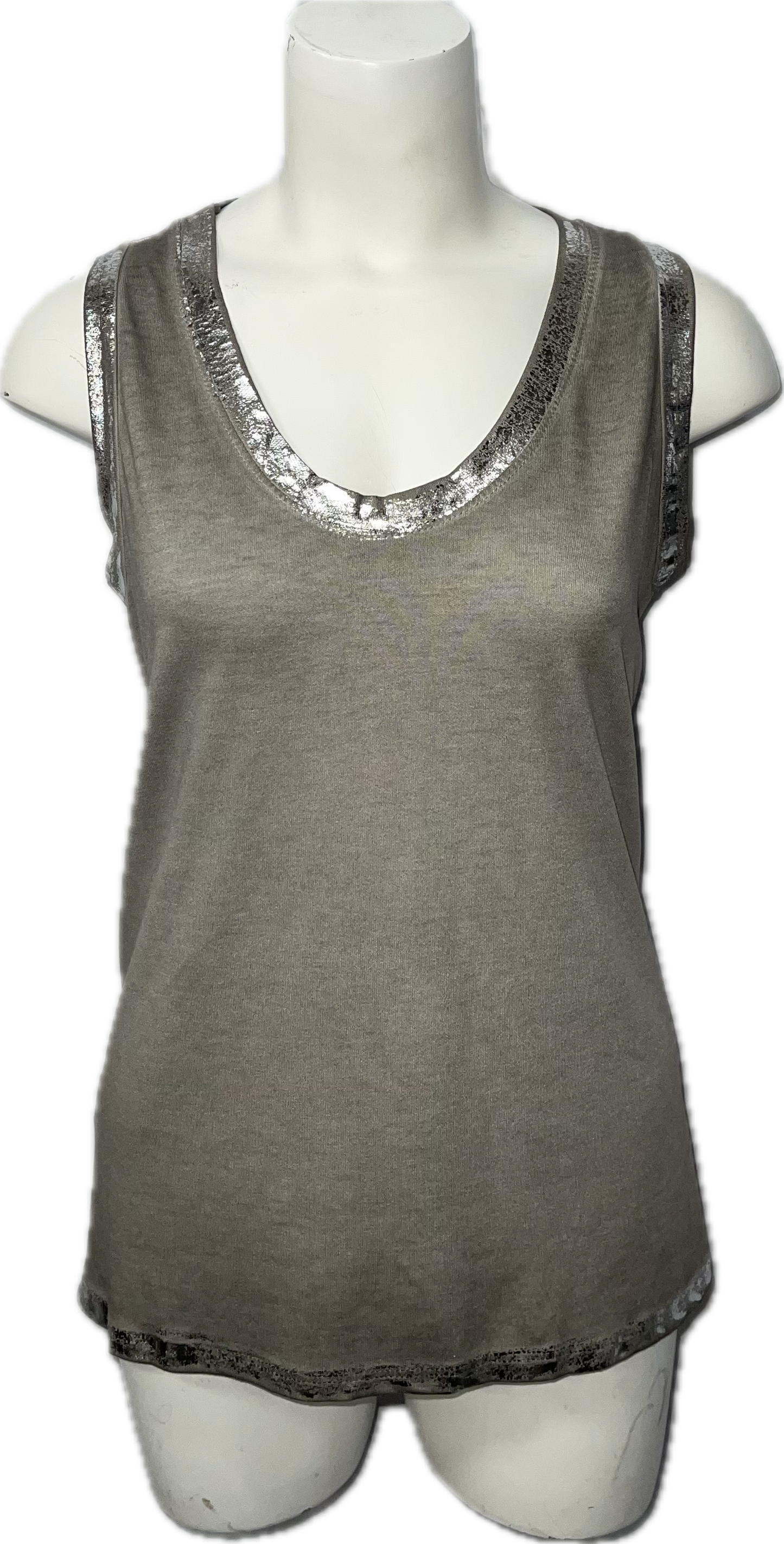 Silver Foil Tank Top