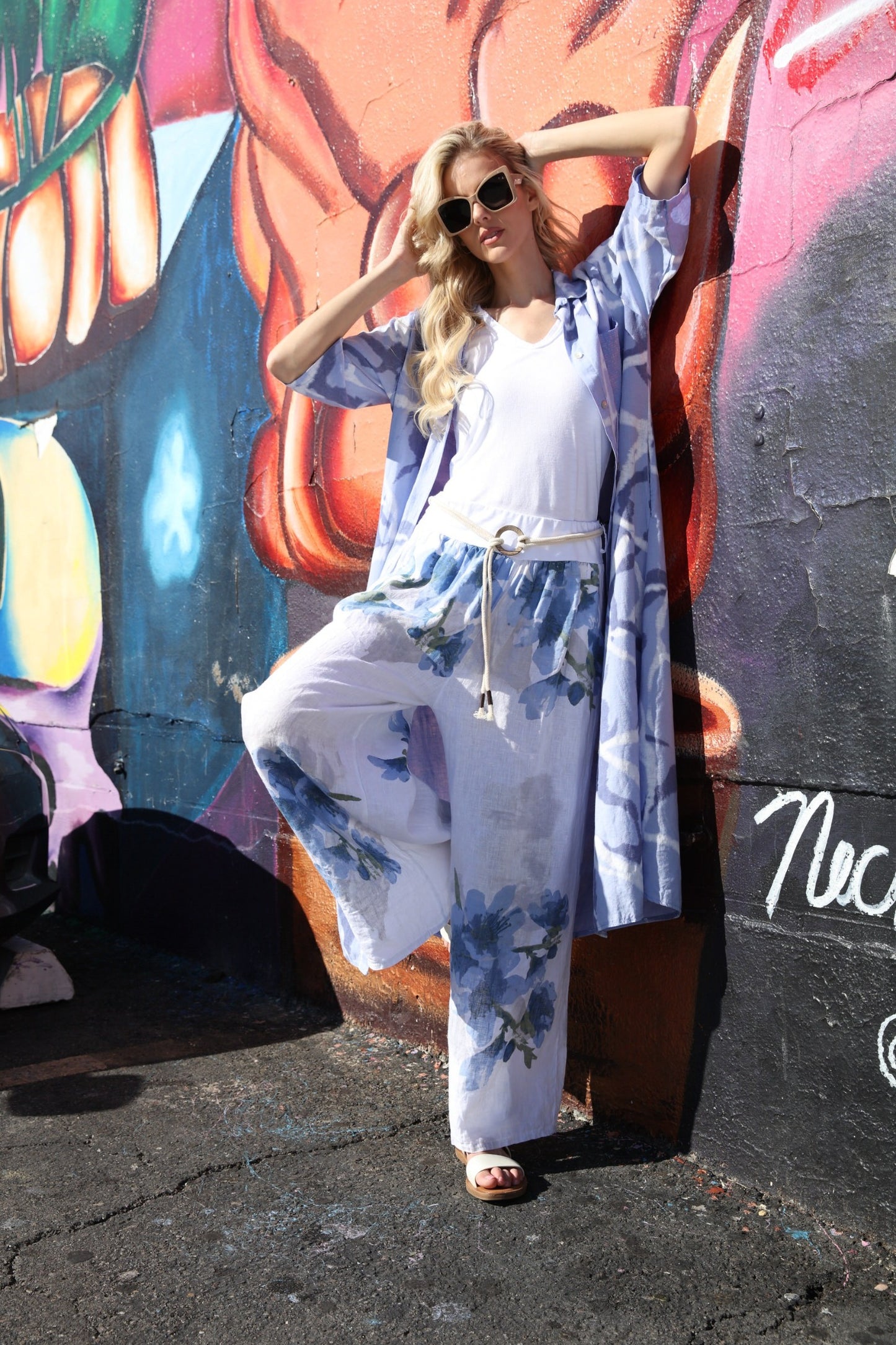 Linen Sequin Pocket Dress