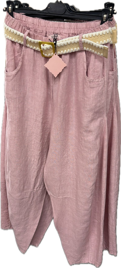 Linen Pants with Belt