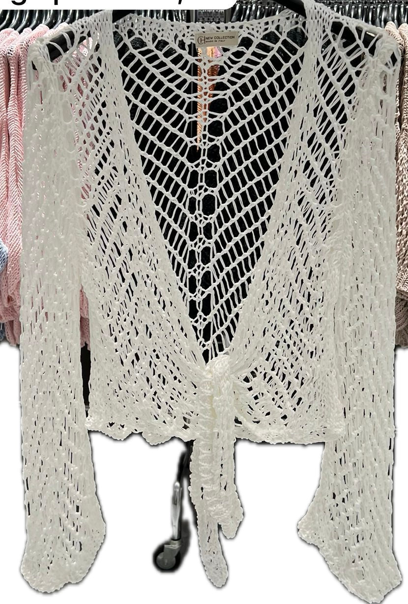 Crochet Tie-Front Top