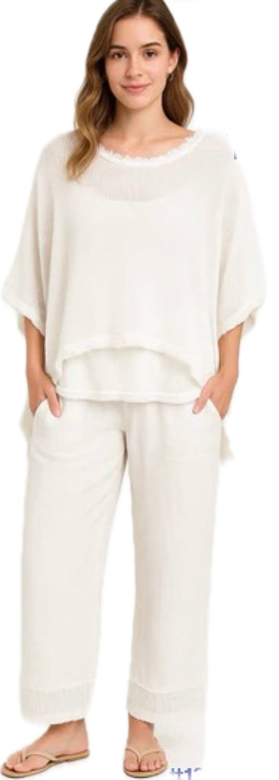 Fishnet Linen Pants