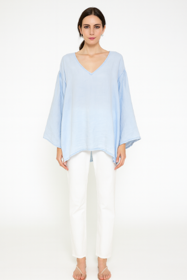 Cotton V-neck Top