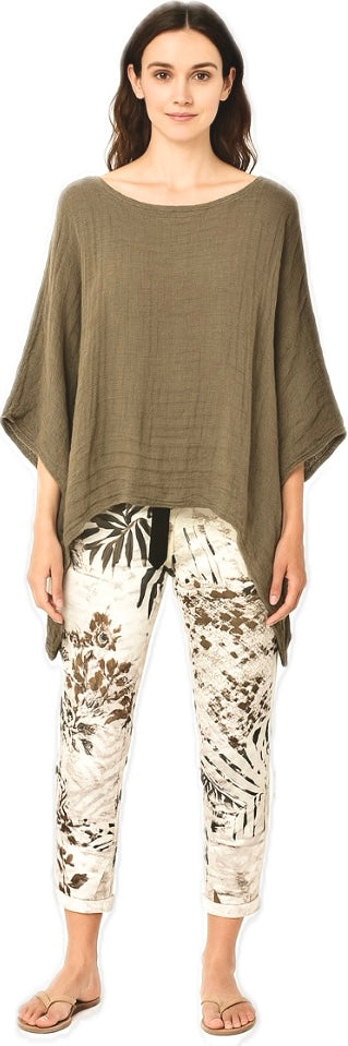 Linen Mesh Top