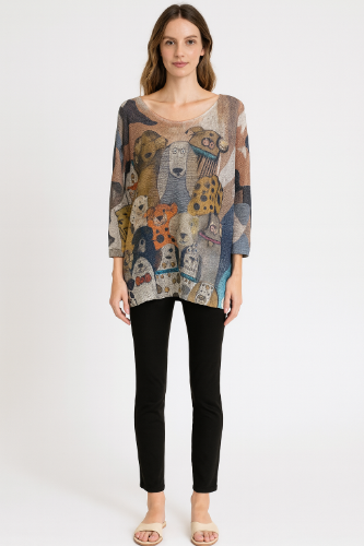 Pup Party Mesh Top