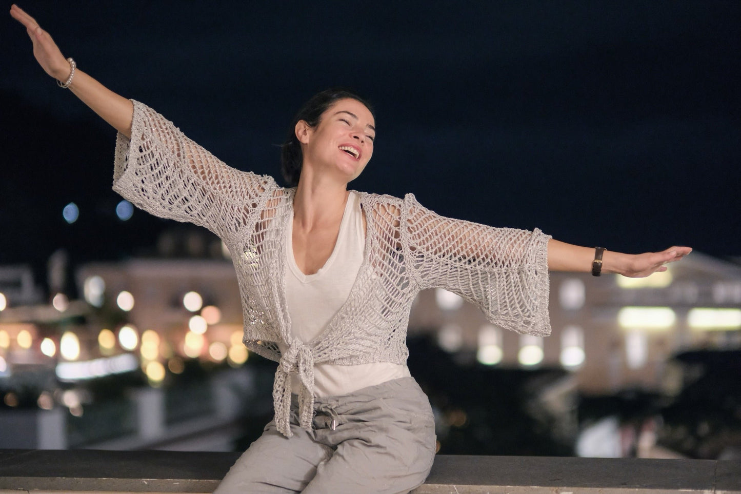 Crochet Tie-Front Top