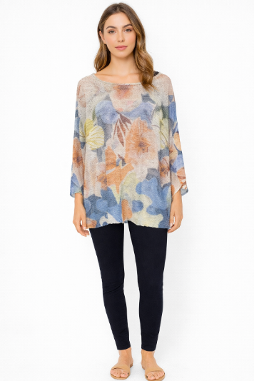 Muted Garden Mesh Top