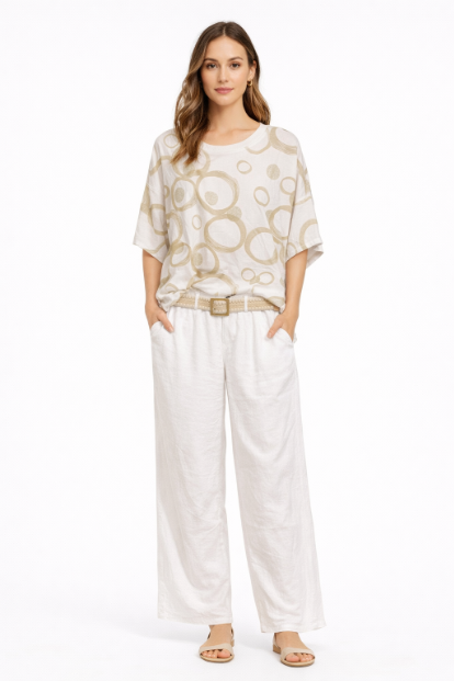 Linen Pants with Belt