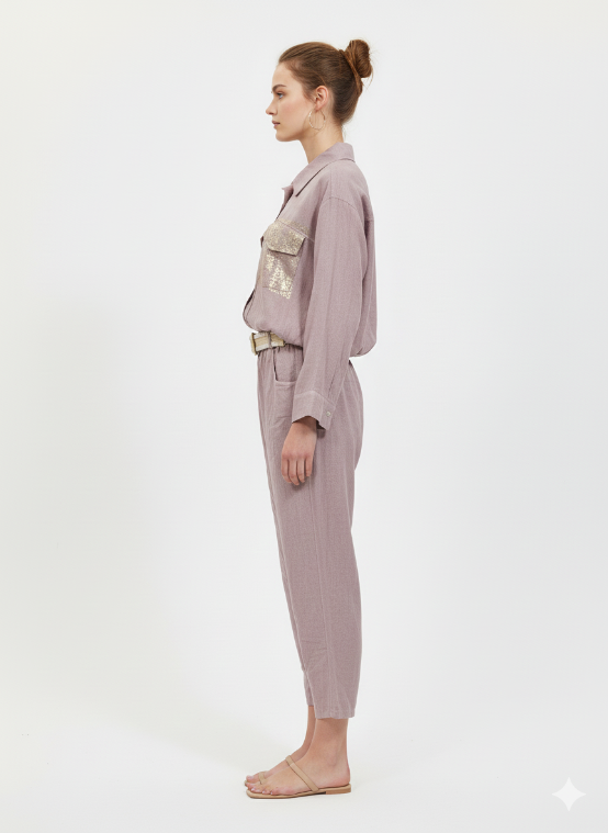 Linen Pants with Belt