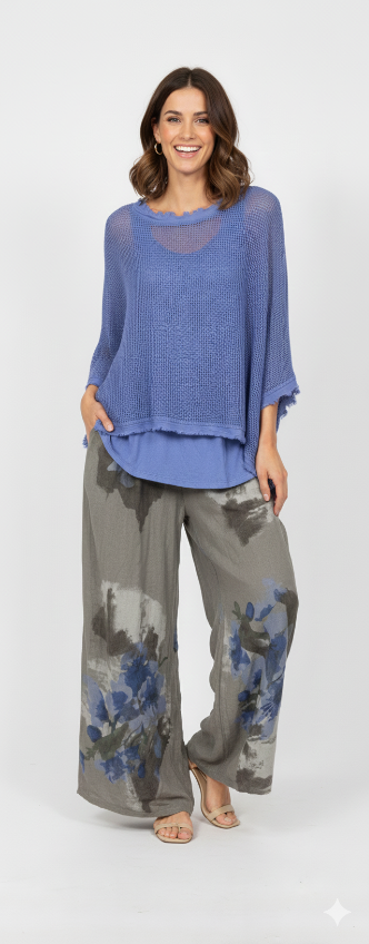 Linen Fishnet Top