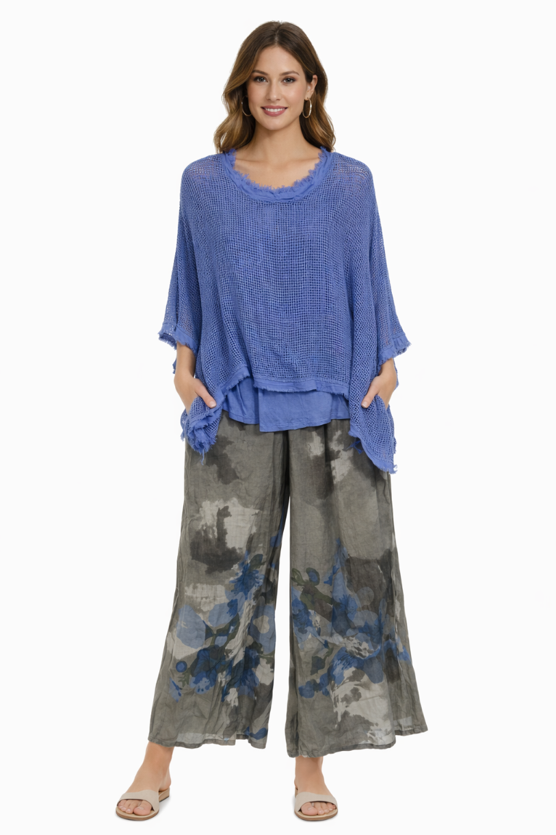 Linen Fishnet Top