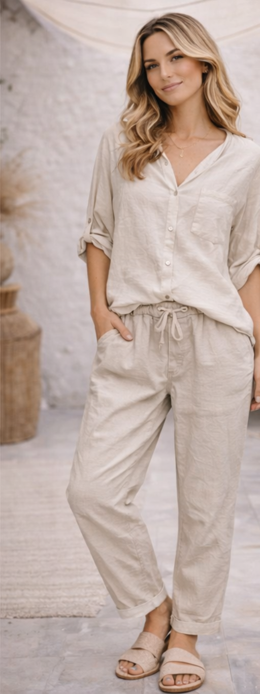 Vintage-Wash Frayed Jogger Pants