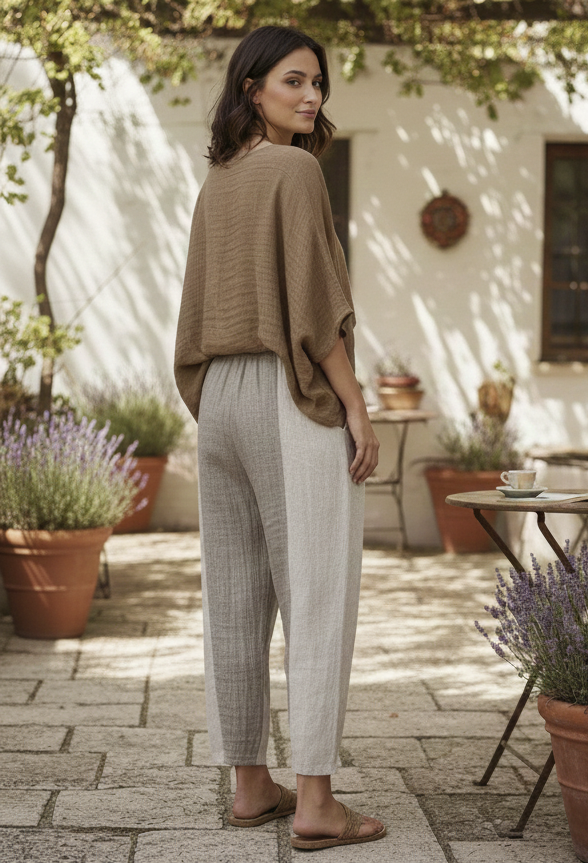 Linen Two Toned Pants