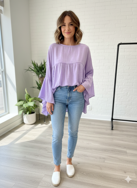 Boho Flowy Tiered Top